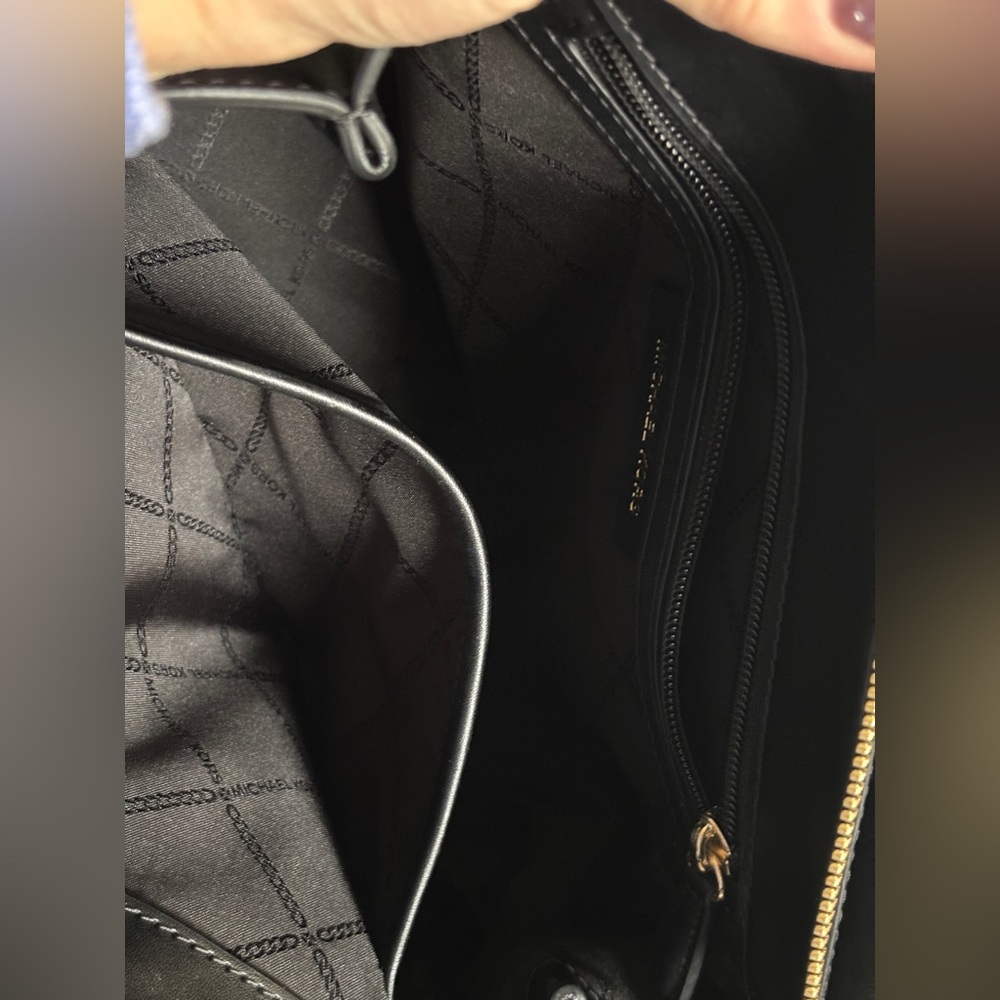 Michael Kors Black Marilyn Medium Satchel with Crossbody Strap - Picture 10 of 11